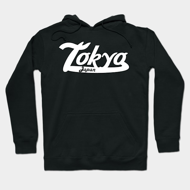 Tokyo Japan Vintage Logo Hoodie by CoolShirts